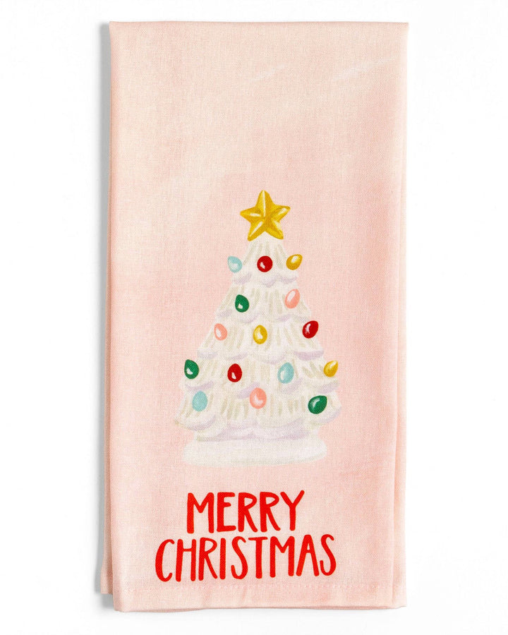 Vintage Christmas Tree Kitchen Towel