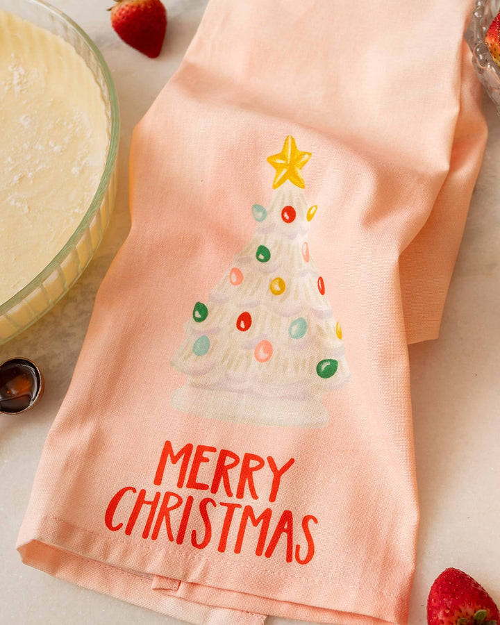 Vintage Christmas Tree Kitchen Towel