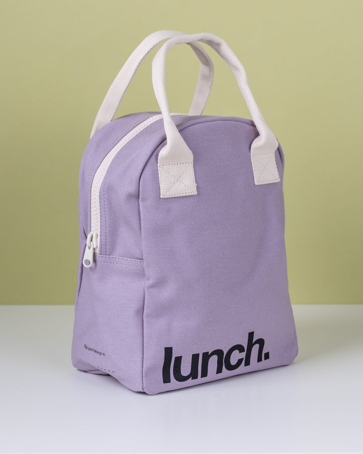 Zipper Lunch Bag - ‘Lunch’ Lavender