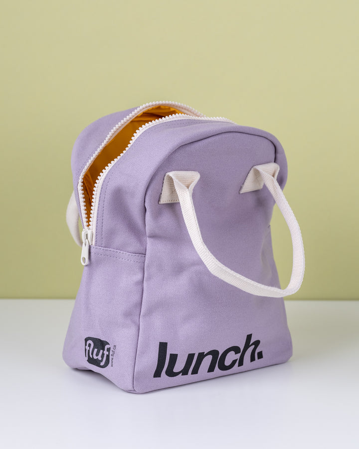 Zipper Lunch Bag - ‘Lunch’ Lavender