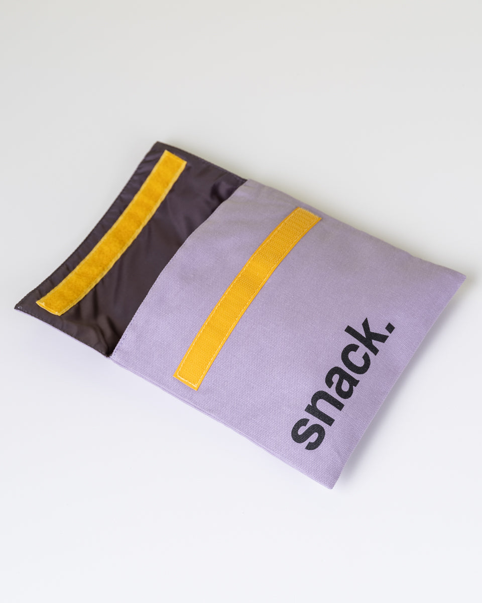 Flip Snack Bag - "Snack" Lavender