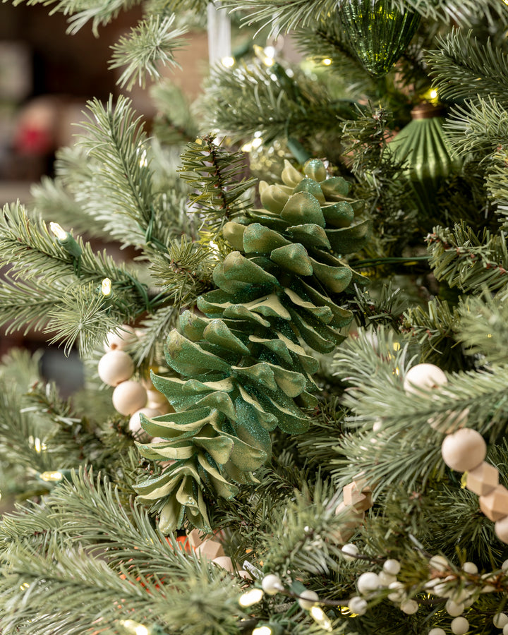 Sage Glitter Pinecone