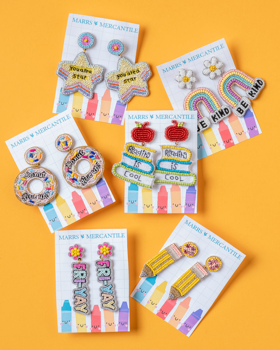 Donut Give Up Teacher Earrings